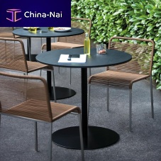 Contemporary high bar table BRIOwoodenlaminatestainless steel base