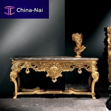 Classic sideboard table COMTESSE 5007stonemetal baserectangular