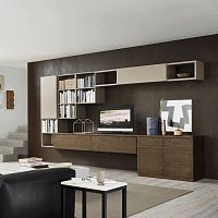 Contemporary TV cabinet COMPOSIZIONE 2 - FIORI DI LOTOmodularoaklacquered wood