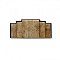 Double bed headboard BE002Art DecoleatherSantos palisander