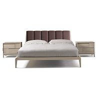Double bed P-611contemporarywith upholstered headboardfabric