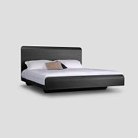 Double bed LINEGROUNDcontemporarywith headboardcustom