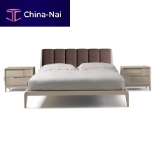Double bed P-611contemporarywith upholstered headboardfabric