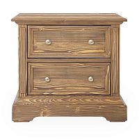 Traditional bedside table Patarapinepine baserectangular