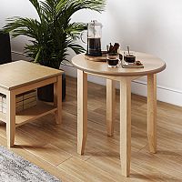 Contemporary side table LICHFIELDlaminatebeech baseround