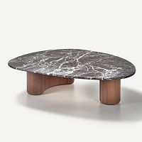 Contemporary coffee table Lakeglassceramicmarble