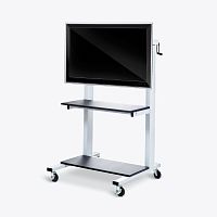 Contemporary TV stand CLCDon castersremote-control height-adjustablesteel