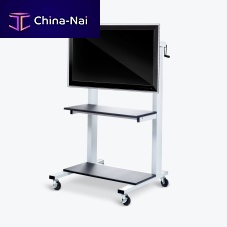 Contemporary TV stand CLCDon castersremote-control height-adjustablesteel
