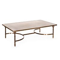 Traditional coffee table METROPOLglassoakmahogany