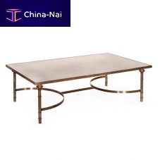 Traditional coffee table METROPOLglassoakmahogany