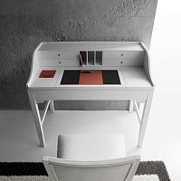 Contemporary writing desk MERINIsolid woodwith storagecustom