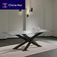 Contemporary dining table COOPERcrystalmetalrectangular