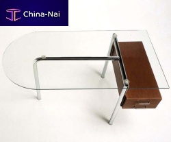 Tempered glass desk MIRTOfree-standingcontemporarywooden
