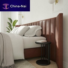 Double bed headboard Bryan contemporaryleatherbrown