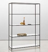 Minimalist design shelf Madisonsteelglassbrown