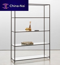 Minimalist design shelf Madisonsteelglassbrown