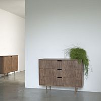 Contemporary chest of drawers ERROLAmerican walnutnot specified