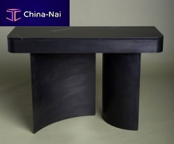 Contemporary sideboard table CRESCENTmarblesteel baserectangular