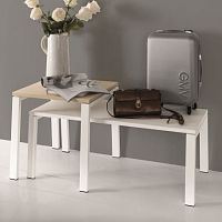 Contemporary side table lacquered woodrectangularhome