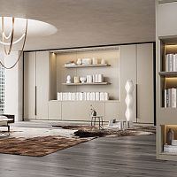 Contemporary wardrobe Ai8woodensteelwith swing doors