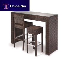 Contemporary high bar table FT 2022tempered glassaluminum baserectangular