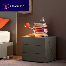 Contemporary bedside table VASTO 480lacquered woodrectangularwith drawer