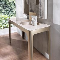 Contemporary sideboard table CORNERlacquered woodcrystalceramic