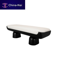 Contemporary upholstered bench FIFIHvelvetwhiteblack