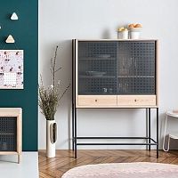 Contemporary china cabinet GABIN oakMDFwood veneer