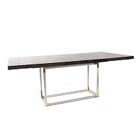 Contemporary dining table BONDwoodenbrassnickel
