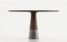 Contemporary dining table ECHOsolid woodroundhome