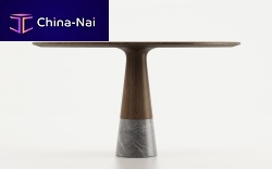 Contemporary dining table ECHOsolid woodroundhome