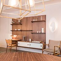 Wall-mounted shelf Scandinavian designoakwalnut
