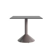 Contemporary table Lud'o Techwood veneerhigh-pressure laminatemetal base