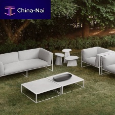 Contemporary coffee table ARPAporcelain stonewarestainless steel basesquare