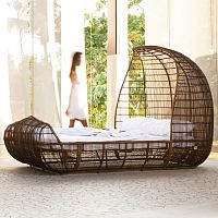 Canopy bed VOYAGEdoublecontemporarysteel