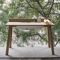 Free-standing desk DO120contemporaryoakwalnut