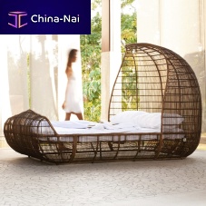 Canopy bed VOYAGEdoublecontemporarysteel