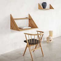 Wall-mounted desk XLIBRIScontemporaryoakstraight