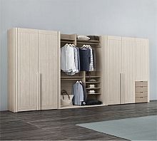 Modular wardrobe contemporarysolid woodwith swing doors
