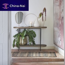Traditional sideboard table LEOoakironmetal base