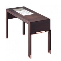 Contemporary sideboard table ESTI sucupiranatural stonewooden base