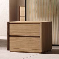 Contemporary bedside table TAYLORoakoak baserectangular