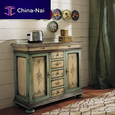 Traditional sideboard 576lacquered woodbeigegreen