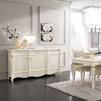 Traditional sideboard DIAMANTElacquered woodwhite