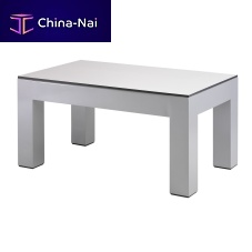 Contemporary coffee table ARIAaluminumaluminum baserectangular
