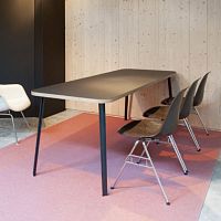 Contemporary table CANTEENlinoleumwooden baserectangular