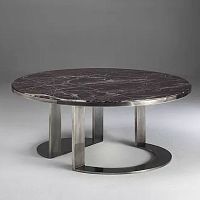 Contemporary coffee table GIOTTOmarblesteel baseround