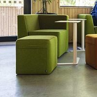 Contemporary side table TRAILERaluminumsteel baserectangular