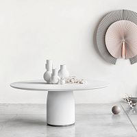 Contemporary table BULmarblebronze basemarble base